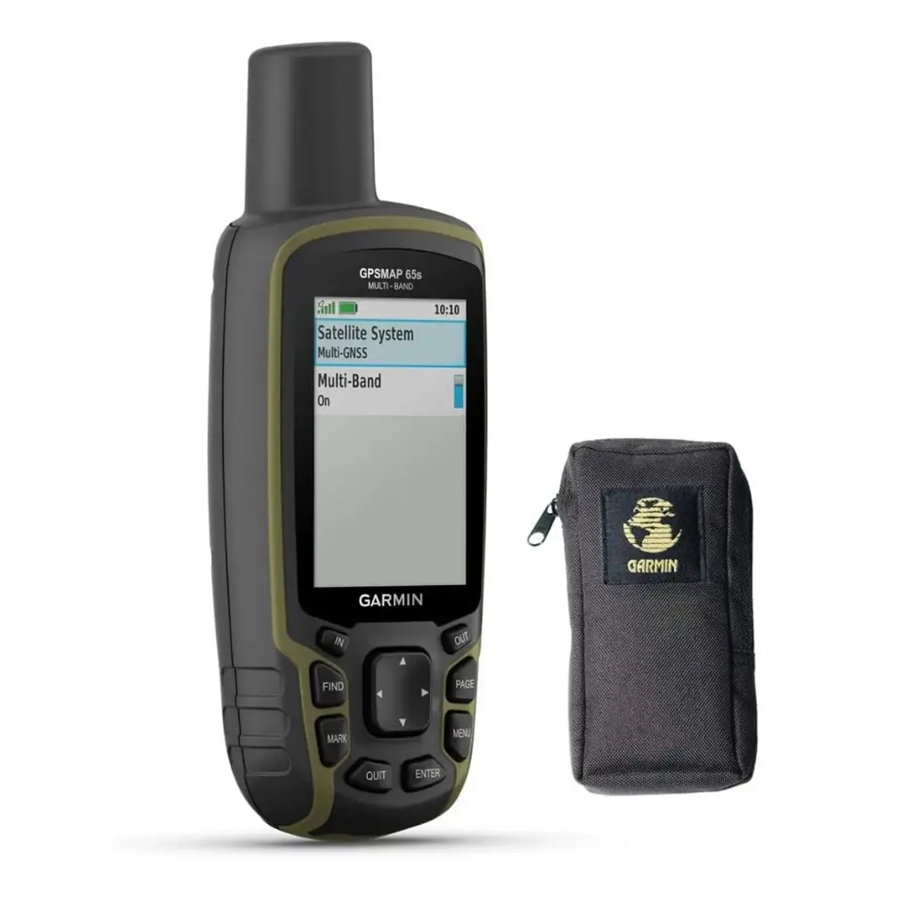 Garmin GPSMAP 65s - Appareil de Navigation Portable Extérieur GPS - avec Mallette de Transport, écran couleur 2,6 pouces