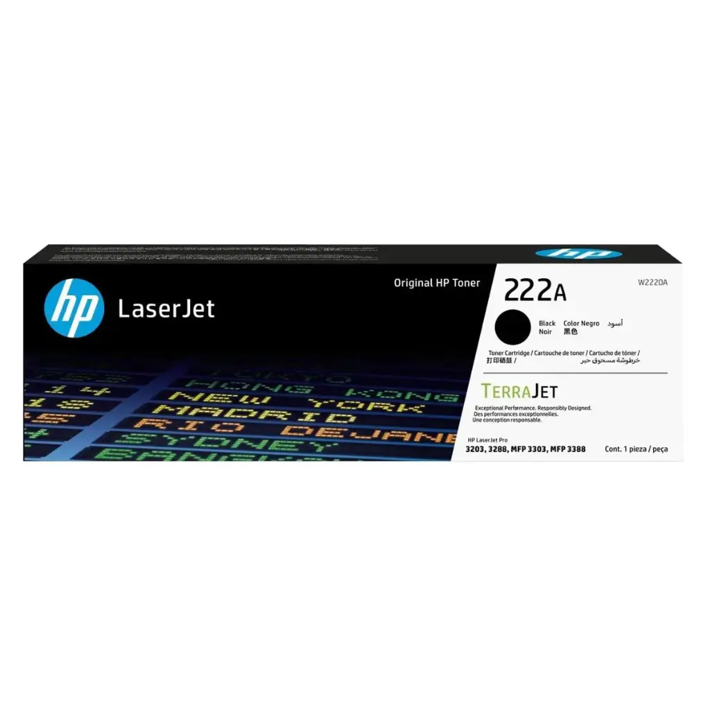 HP 222A LaserJet Cartouche de toner noir d'origine  W2220A, 1 300 pages
