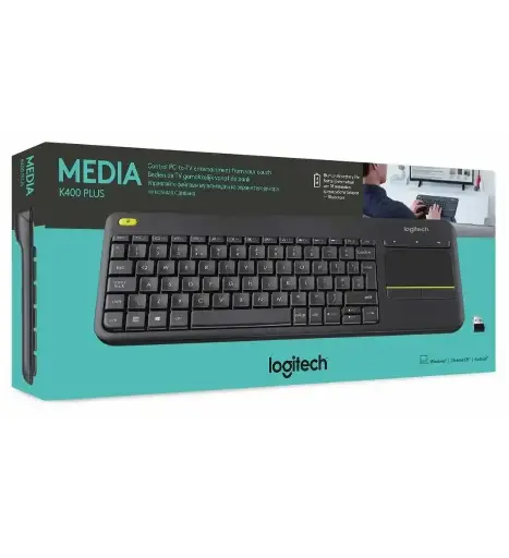 Logitech Clavier Sans Fil – AZERTY- K400 Plus TV – NOIR