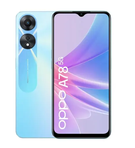 OPPO A78 5G ( 128GB 4GB RAM) Écran 6,43″ Chipset Snapdragon 680 4G Batterie 5000 MAh, Caméra Double : 50 MP, f/1.8