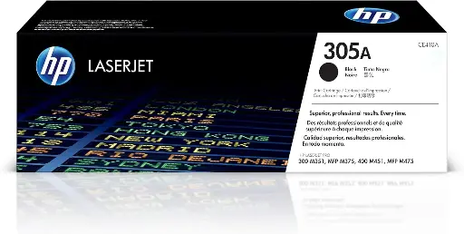 HP 305A CE410A Toner Noir Authentique pour HP Color LaserJet Pro M351 / M375 / M451 / M475