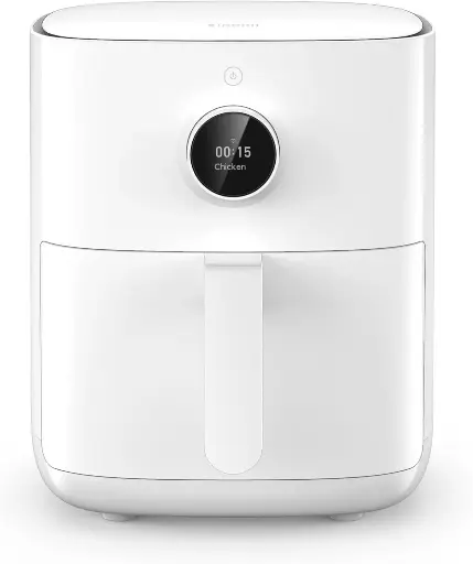 Xiaomi Smart Air Fryer - 4.5L, Friteuse à air intelligente, écran OLED, Ailes de poulet. Température : 180 °C Durée : 15 min ; Quiches. Température : 180 °C Durée : 12 min ; Saumon. Température : 190 °C Durée : 10 min ; Commande vocale
